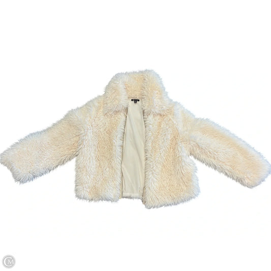 Coat Faux Fur & Sherpa By Versona In Cream, Size: Xxl