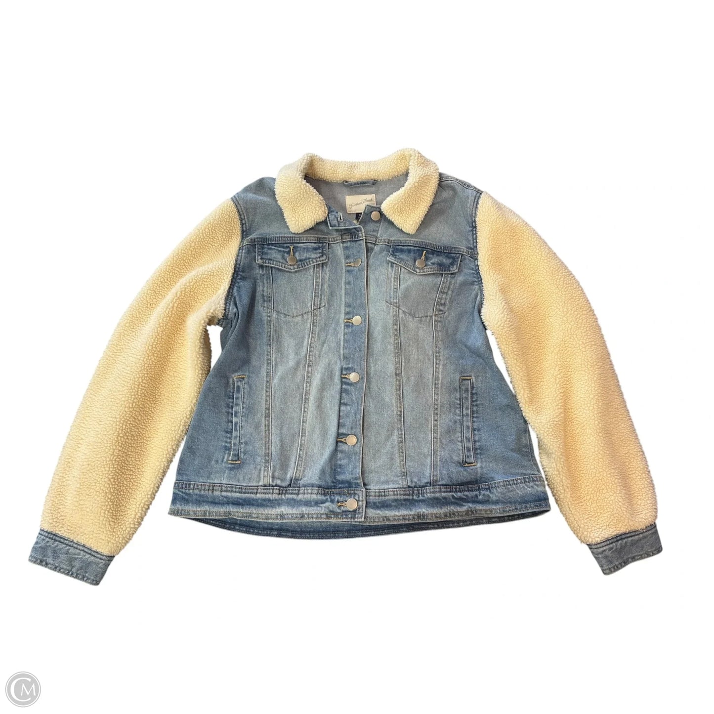 Jacket Denim By Universal Thread In Blue & Cream, Size: Xxl