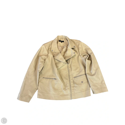 Jacket Moto By New Look In Tan, Size: 2x
