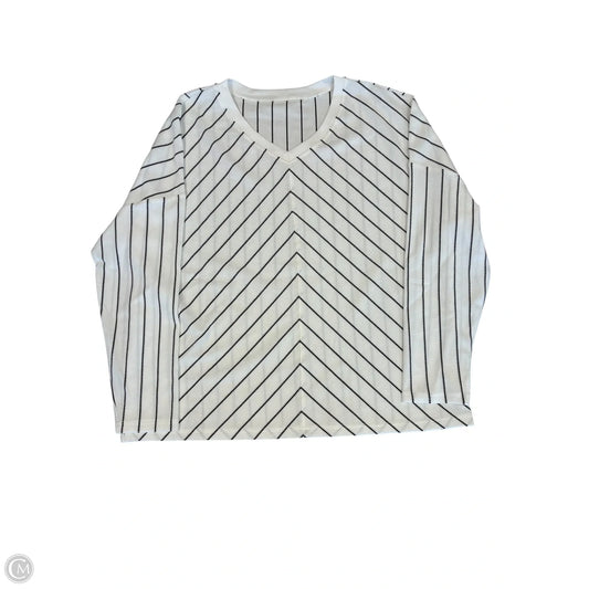 Top Long Sleeve By Cmf In Striped Pattern, Size: L