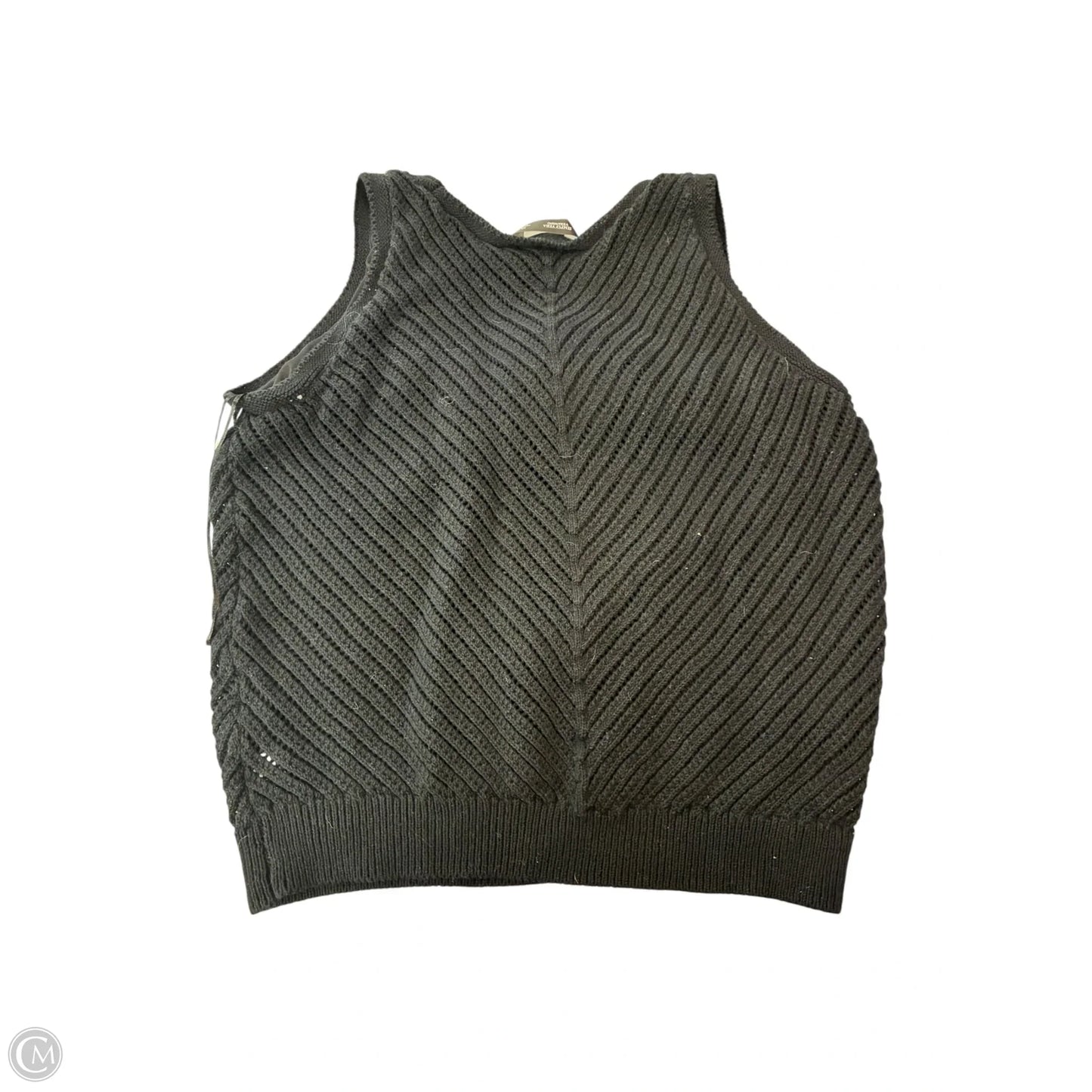 Vest Sweater By Simply Vera In Black, Size: Xl