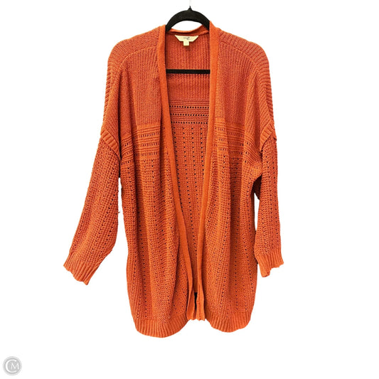Sweater Cardigan By Terra & Sky In Orange, Size: 2x