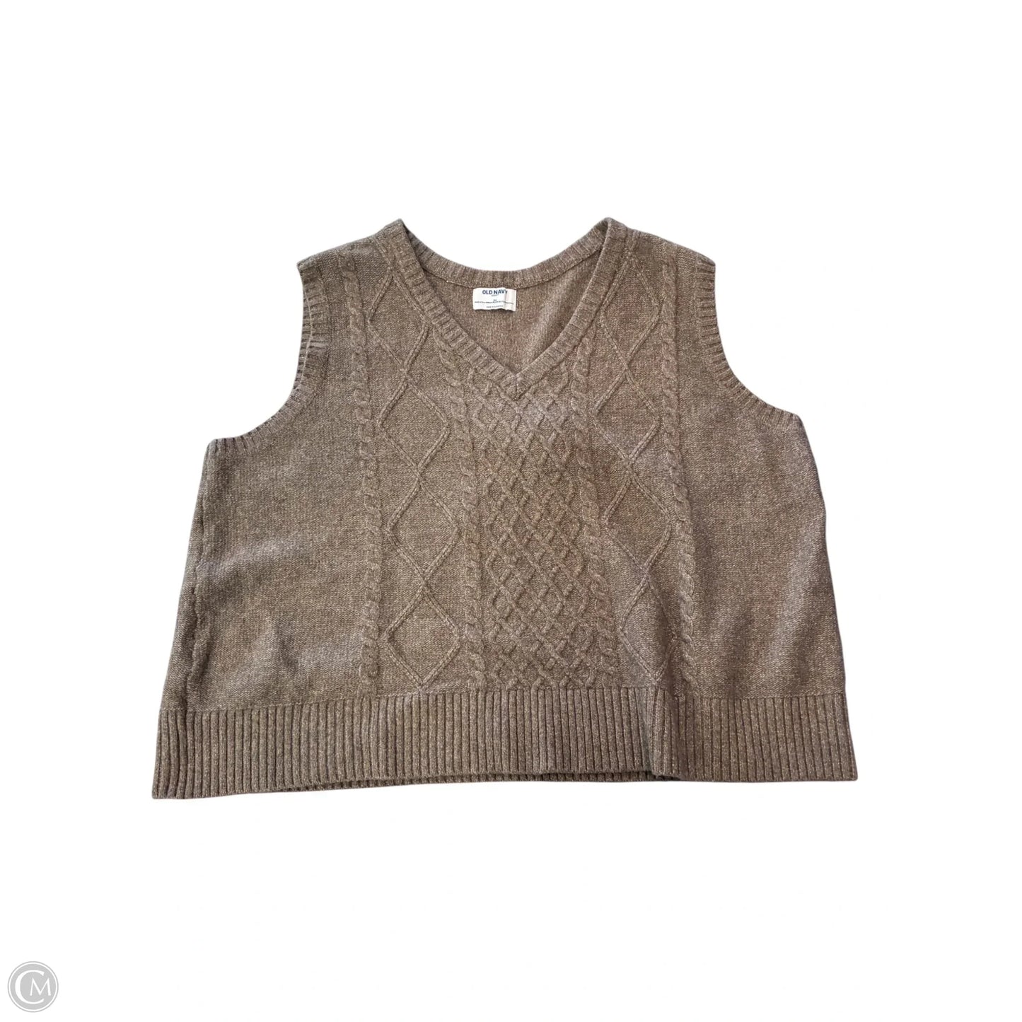 Vest Sweater By Old Navy In Brown, Size: 3x