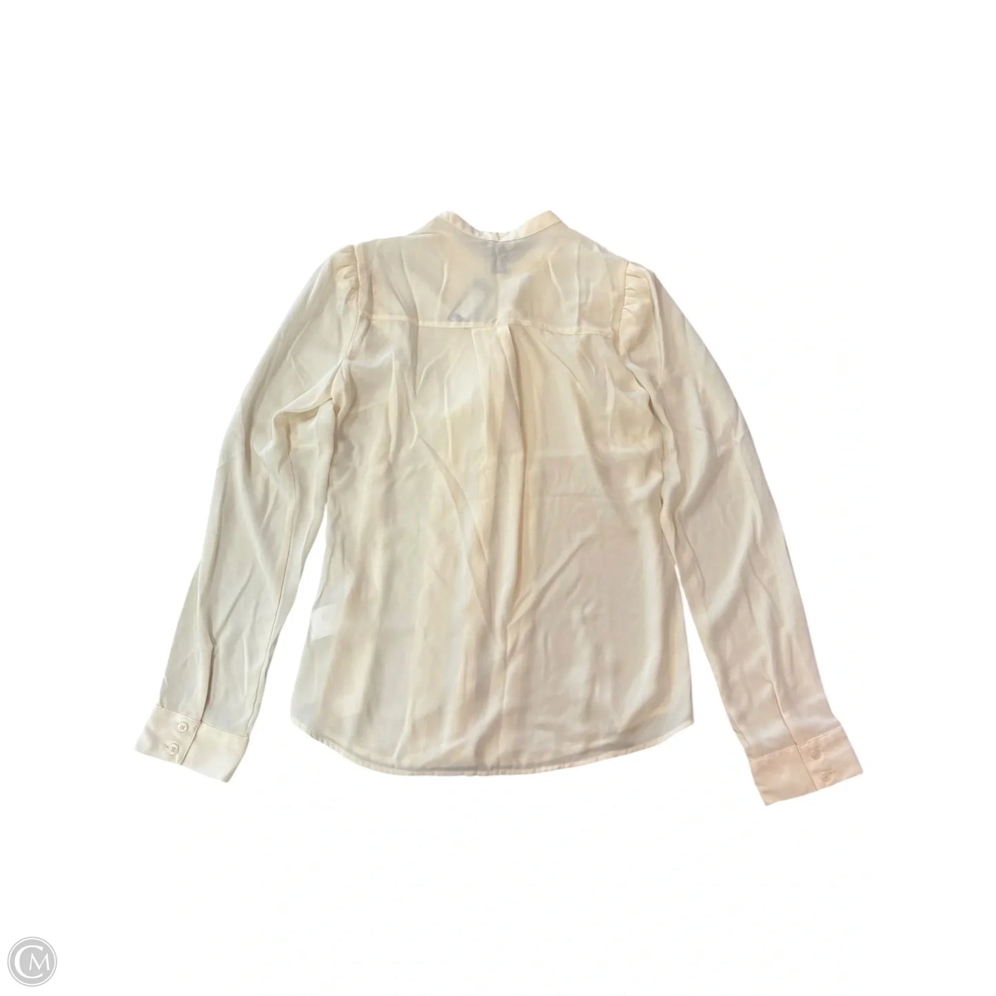 Blouse Long Sleeve By Express In Cream, Size: S