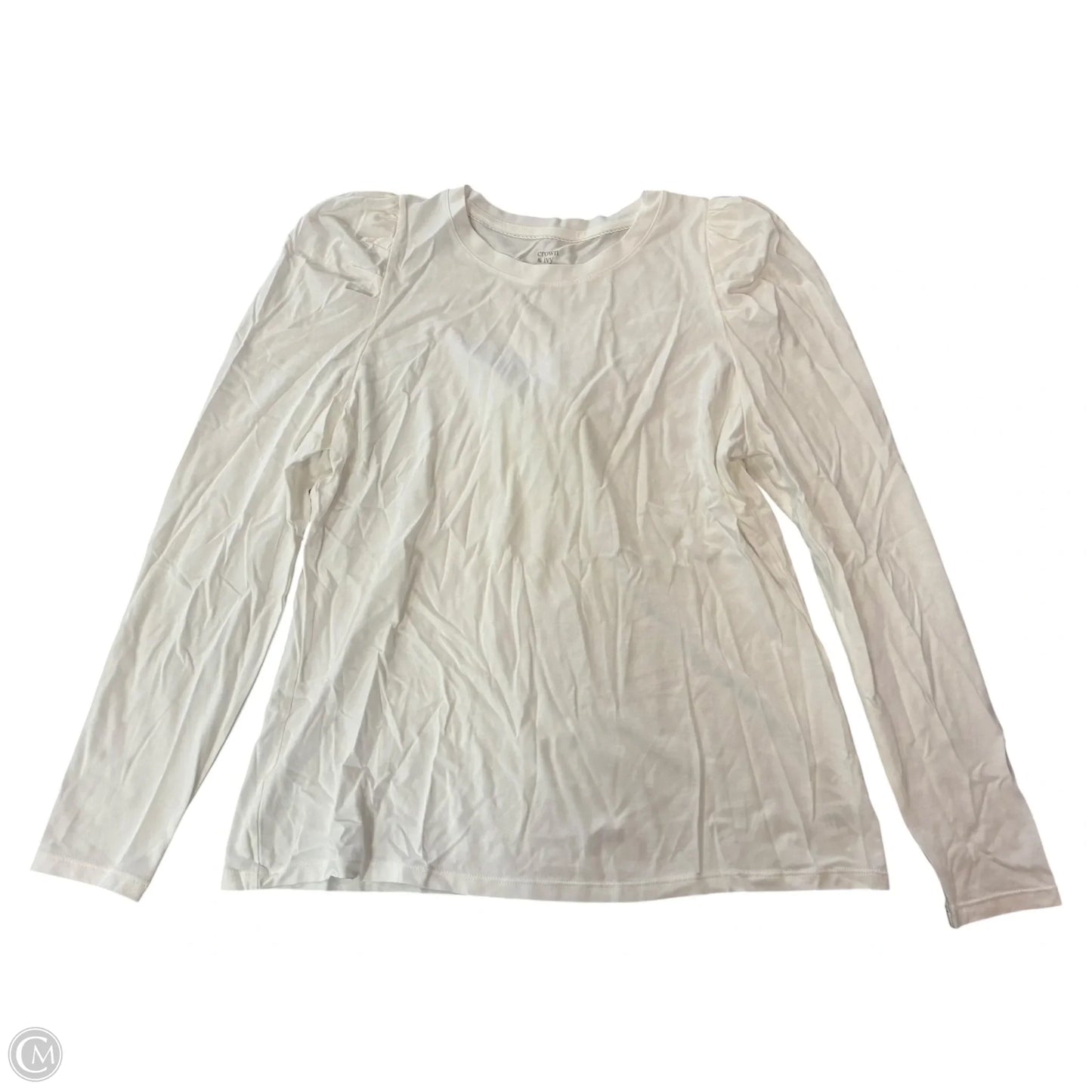 Top Long Sleeve By Crown And Ivy In White, Size: L