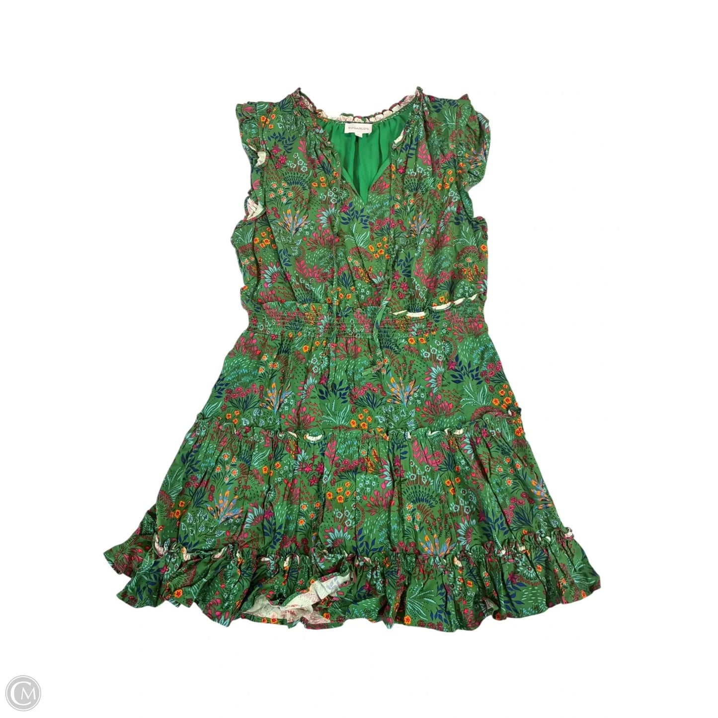 Dress Casual Short By Sugar Lips In Green, Size: Xl