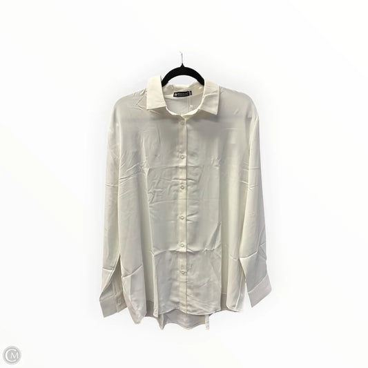 Blouse Long Sleeve By Cmf In Ivory, Size: Xxl