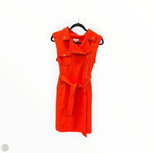 Dress Work By Calvin Klein In Orange, Size: M