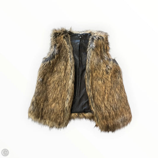 Vest Faux Fur & Sherpa By Tcec In Brown, Size: L