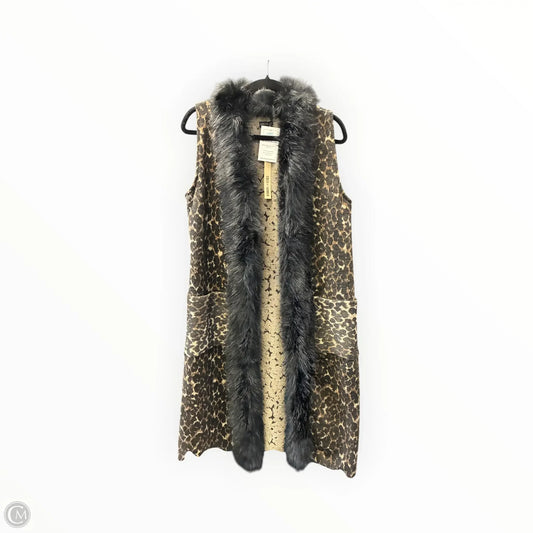 Vest Faux Fur & Sherpa By Coco And Carmen In Animal Print, Size: M