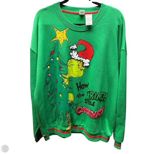 Sweatshirt Crewneck By Clothes Mentor In Green, Size: Xxl