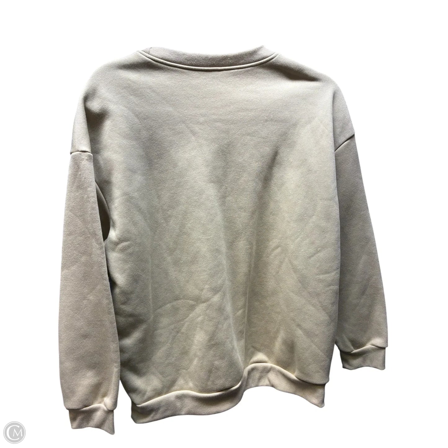 Sweatshirt Crewneck By Shein In Tan, Size: Xs