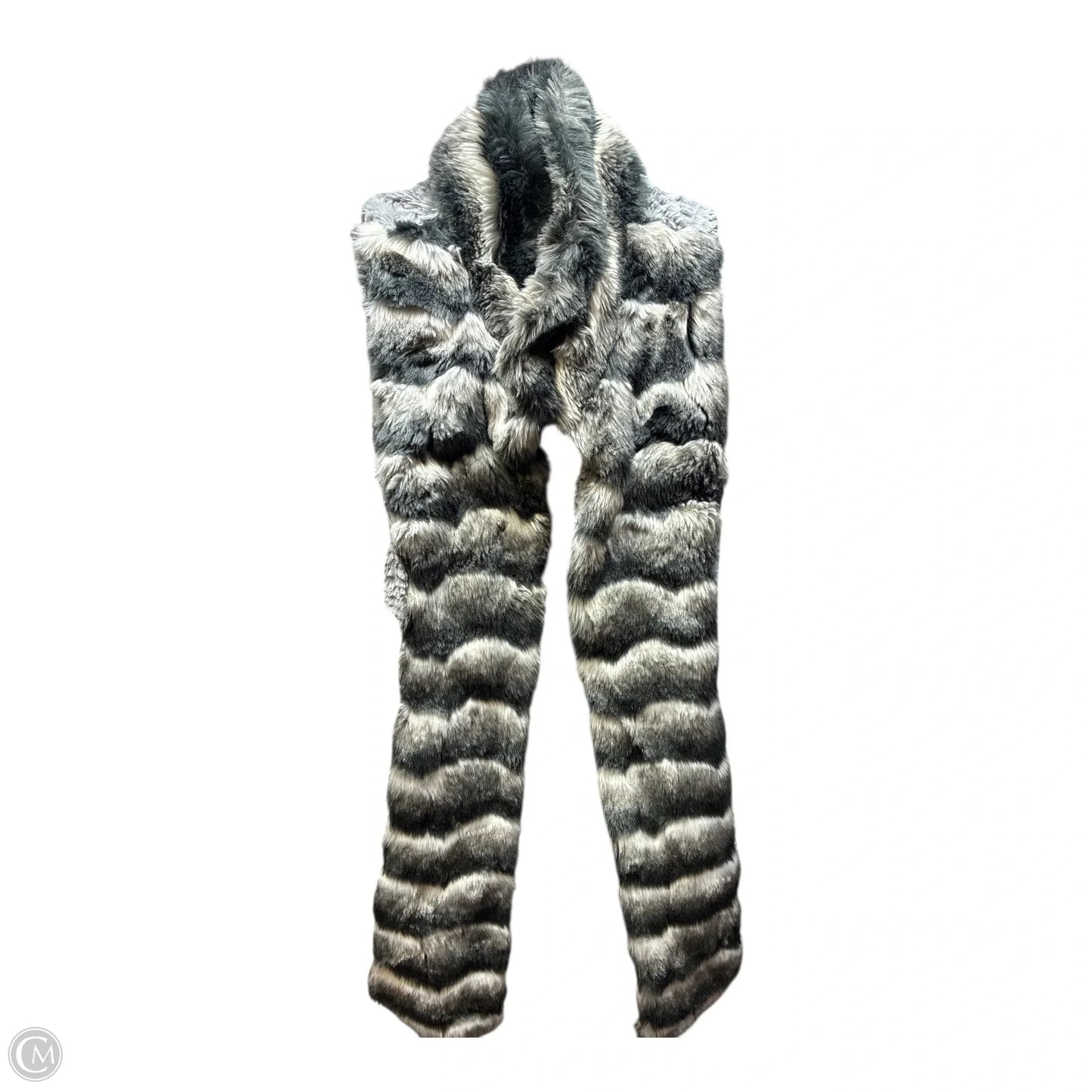 Vest Faux Fur & Sherpa By Lapis In Grey, Size: L