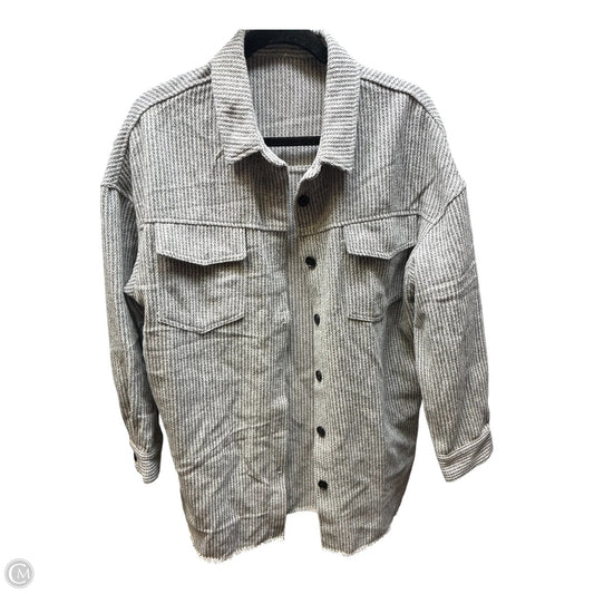 Jacket Shirt By Cme In Grey, Size: L