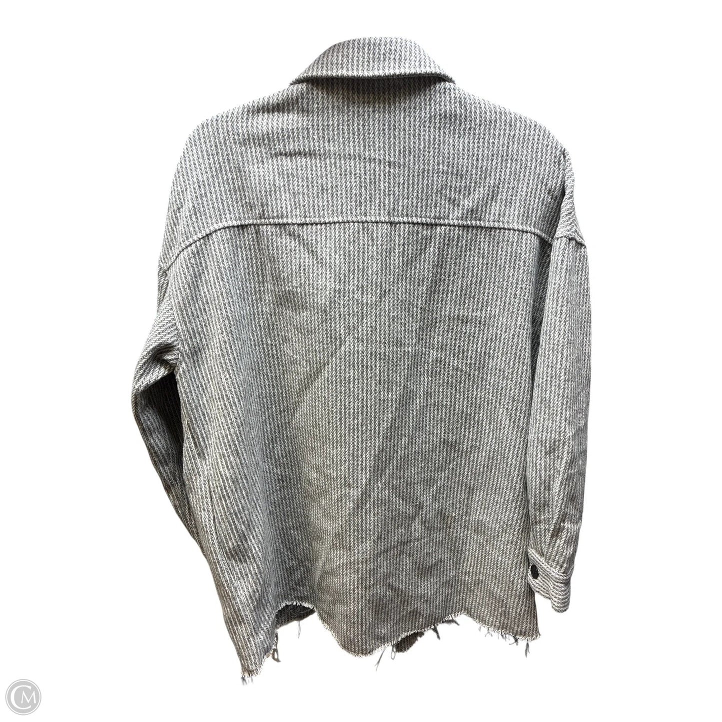 Jacket Shirt By Cme In Grey, Size: L