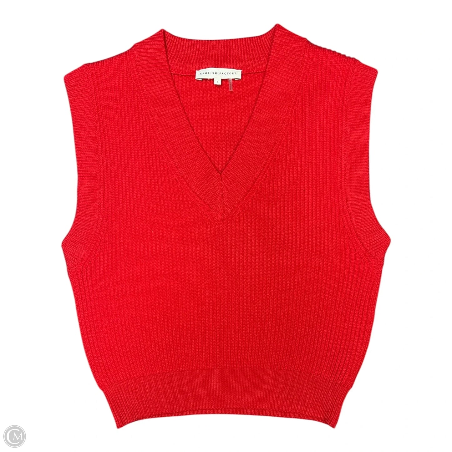 Vest Sweater By English Factory In Red, Size: S