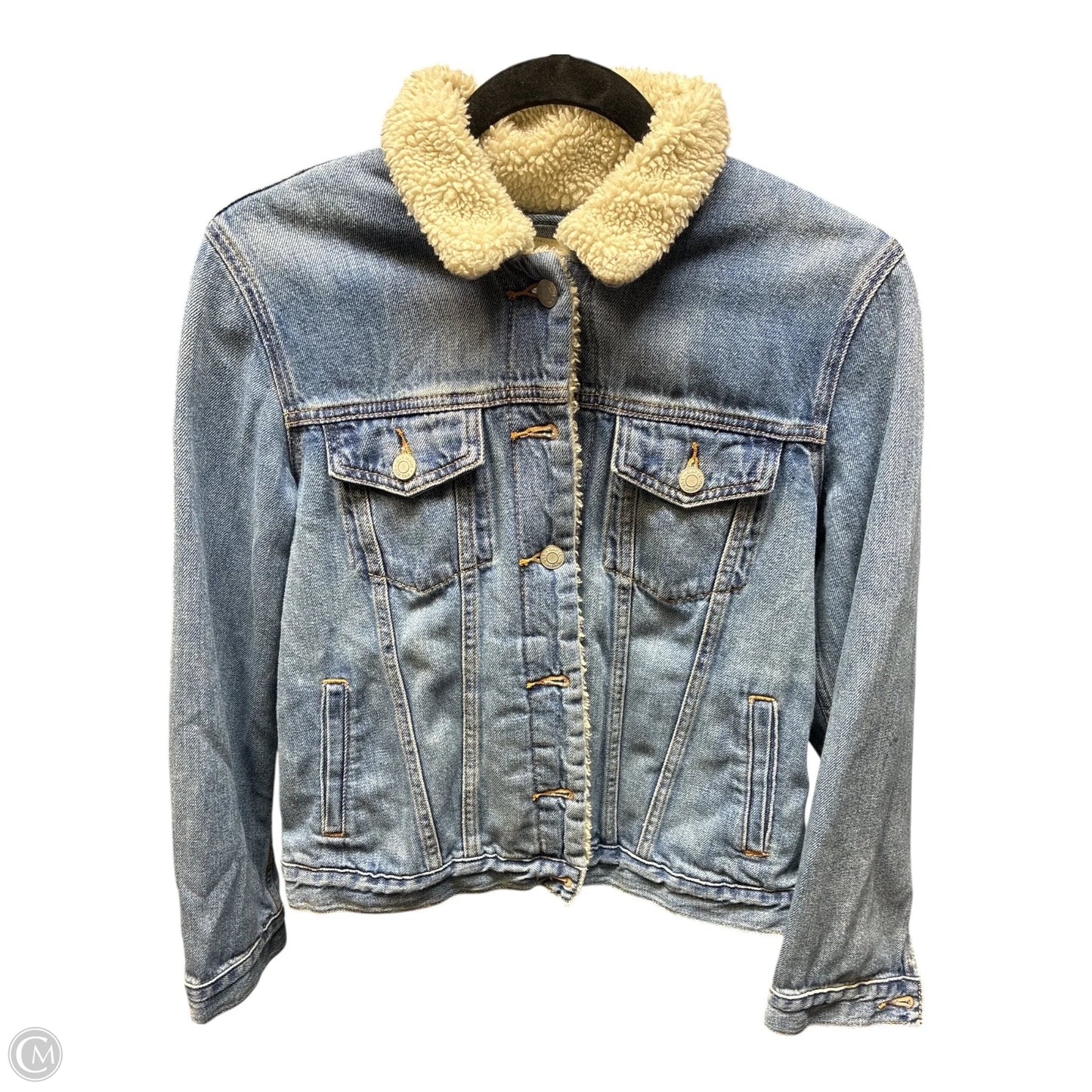 Jacket Denim By Gap In Blue, Size: M