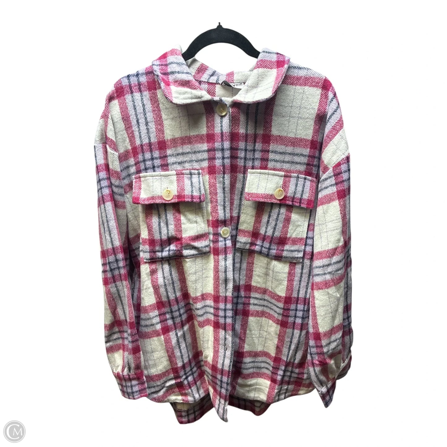 Jacket Shirt By Clothes Mentor In Plaid Pattern, Size: Xl