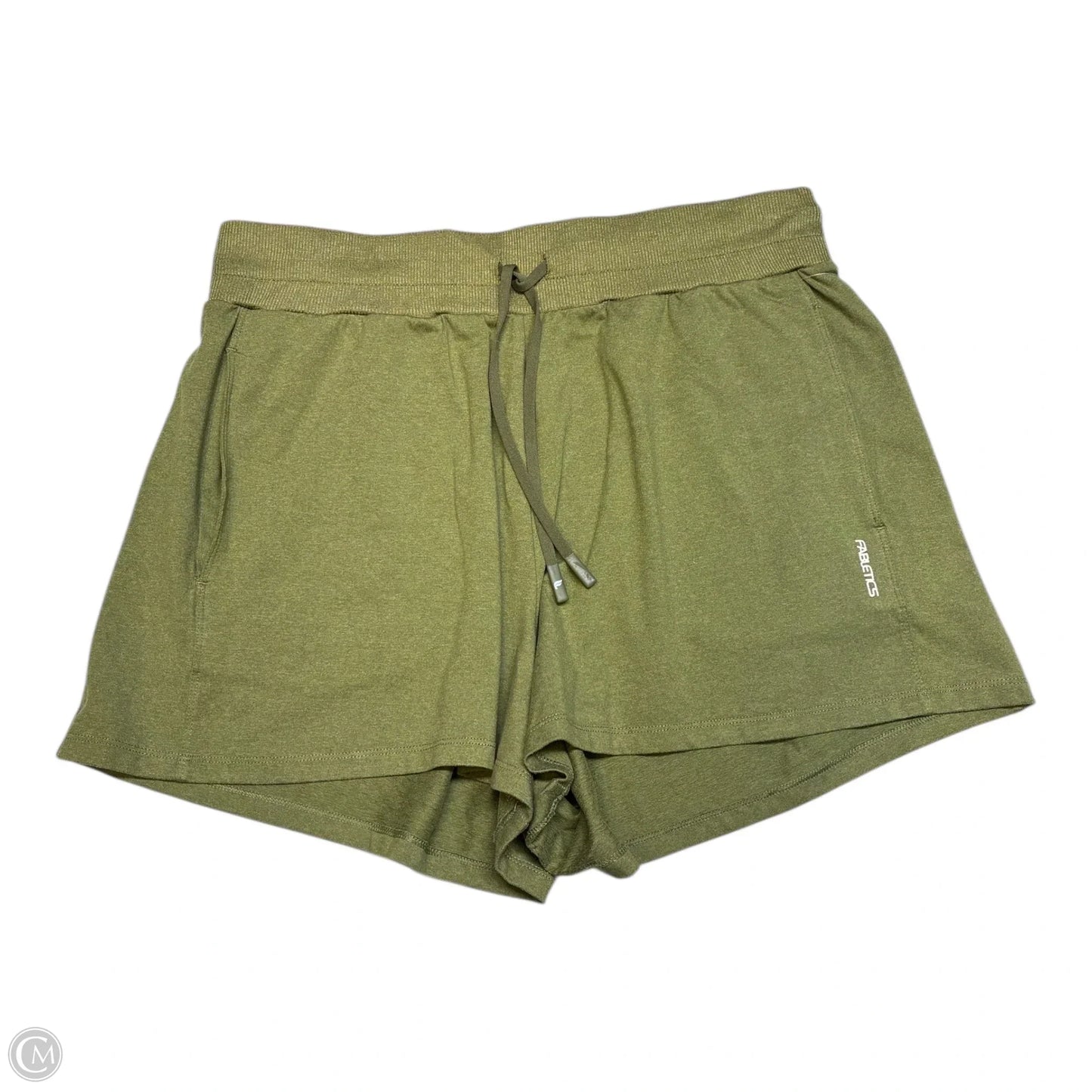 Athletic Shorts By Fabletics In Green, Size: L
