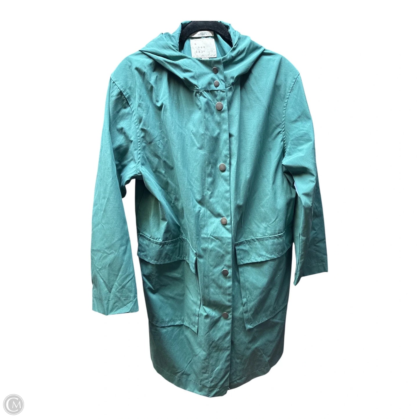 Coat Trench Coat By A New Day In Green, Size: Xl