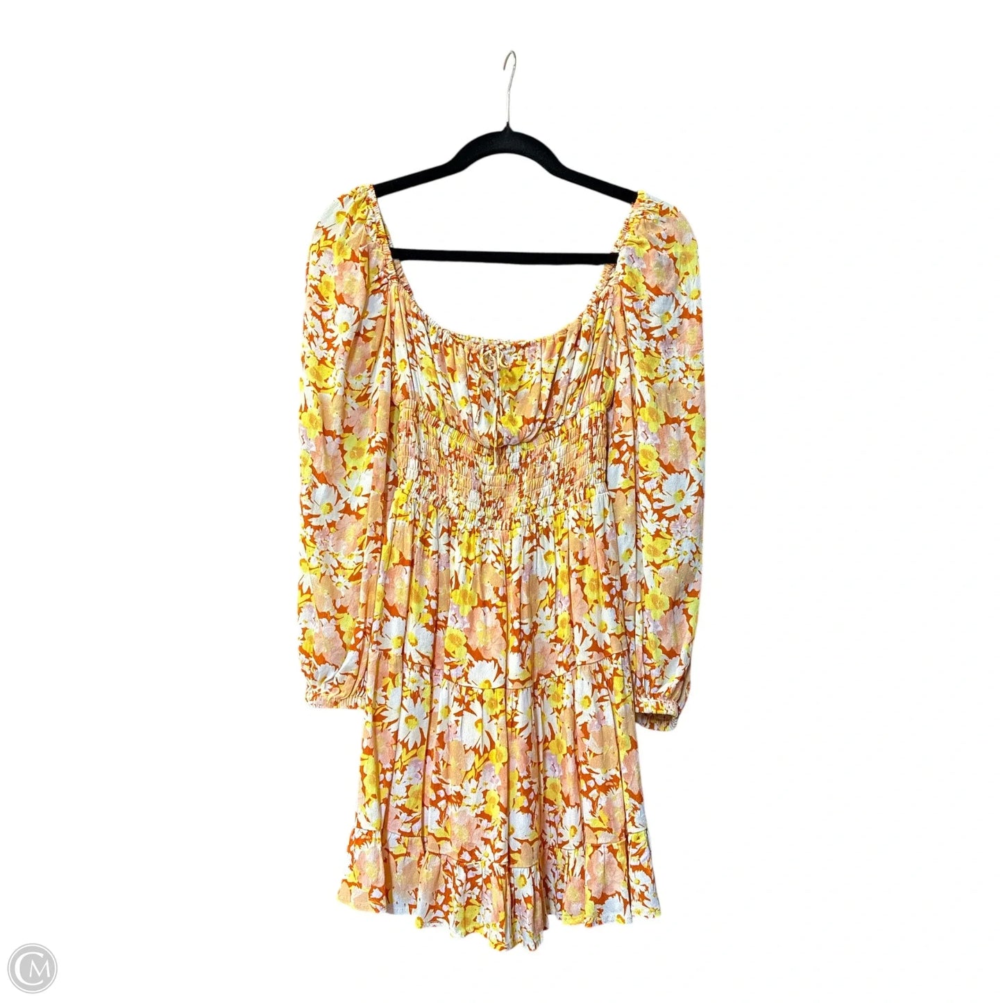 Dress Casual Short By Clothes Mentor In Orange & Yellow, Size: Xs