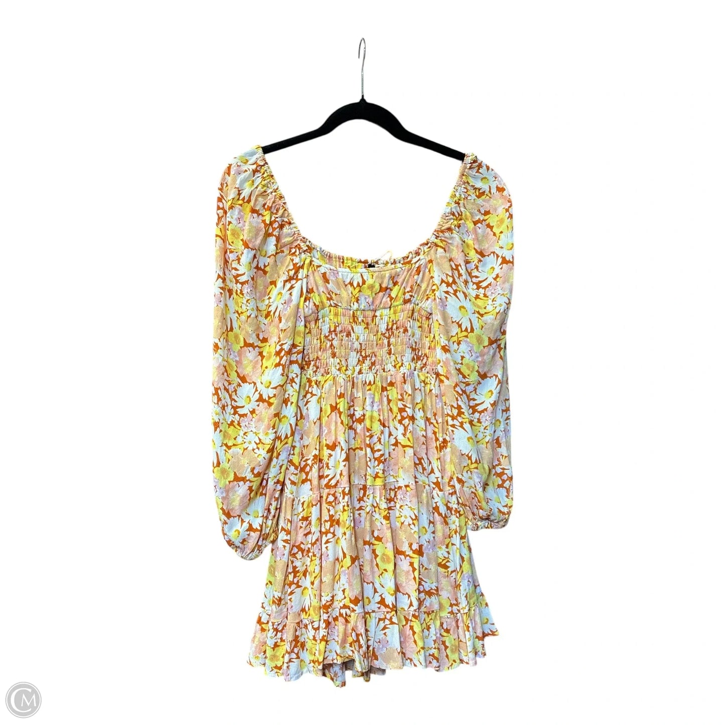 Dress Casual Short By Clothes Mentor In Orange & Yellow, Size: Xs