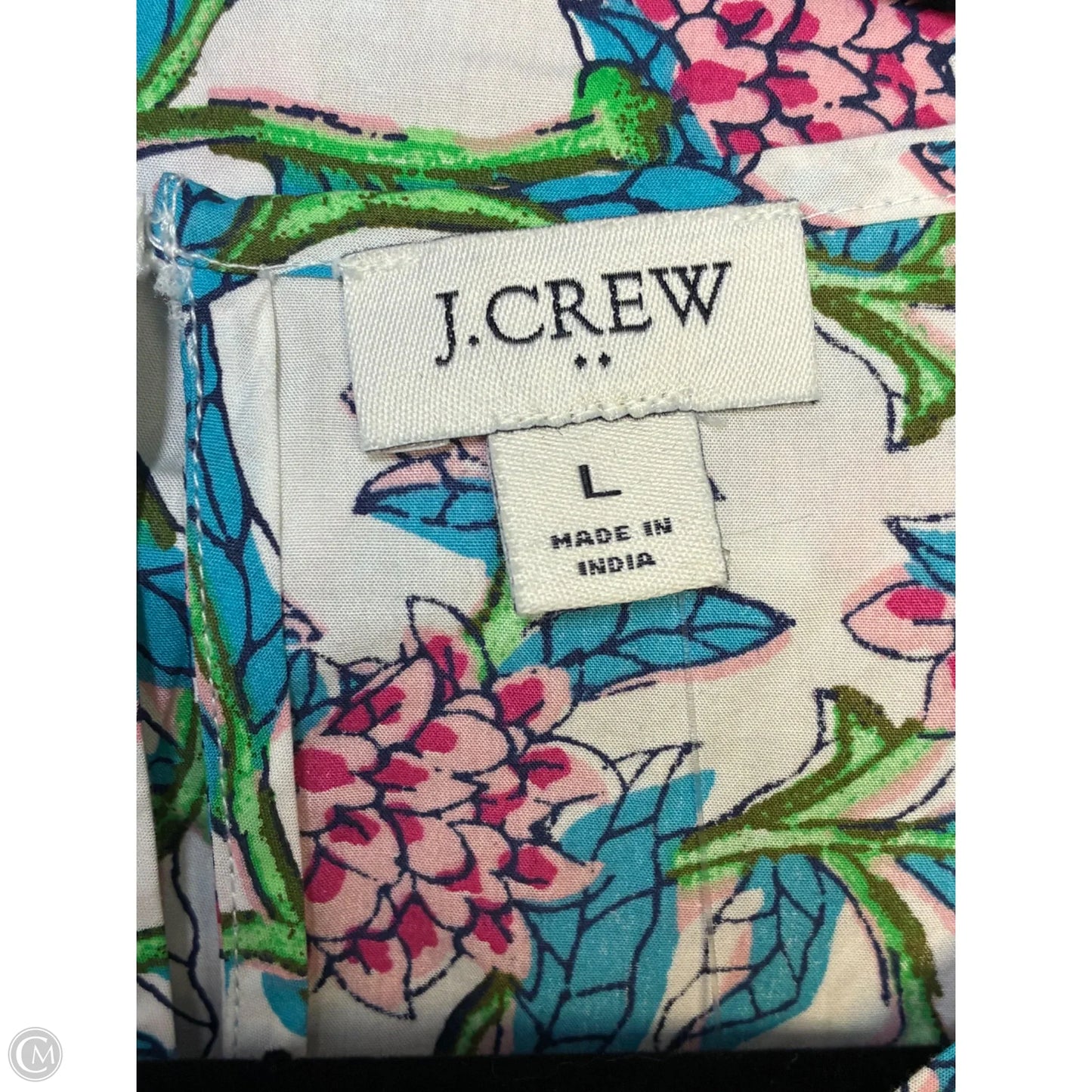 Blouse Short Sleeve By J. Crew In Floral Print, Size: L