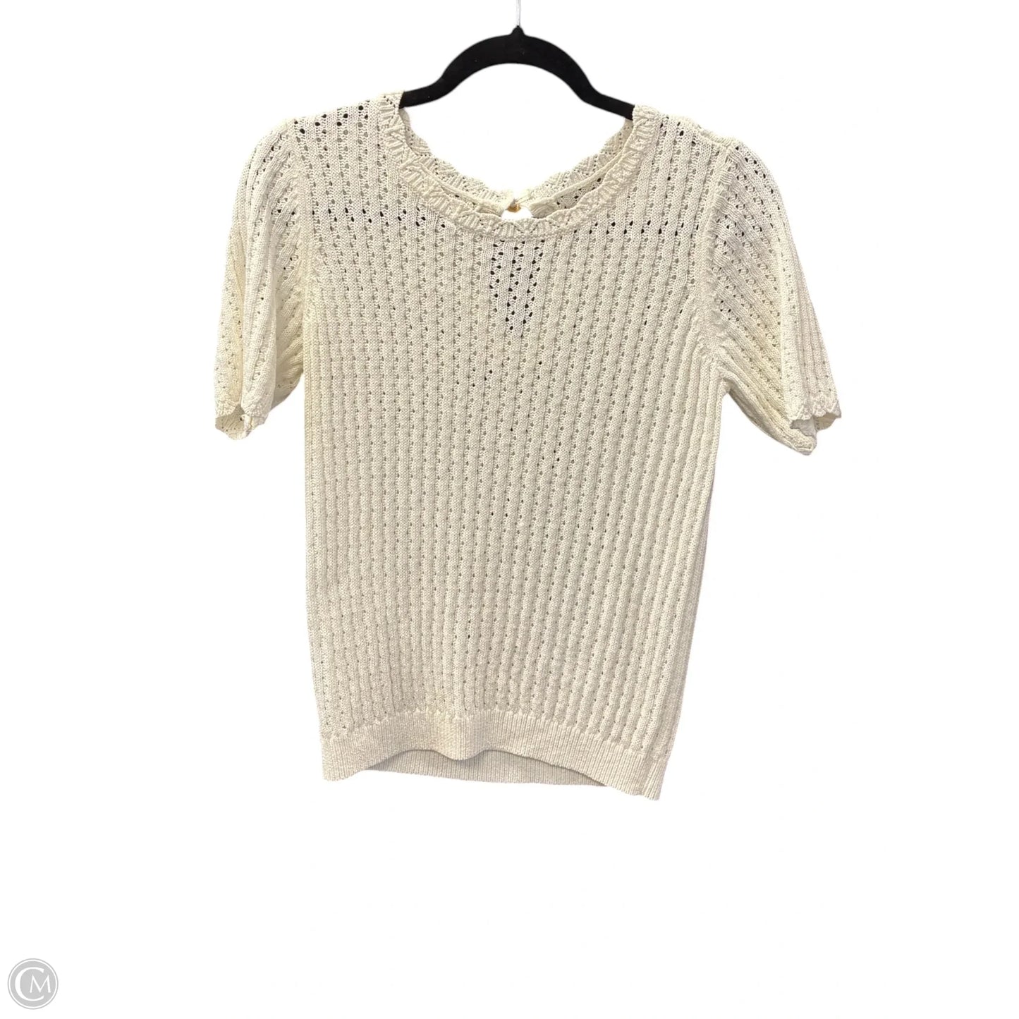 Top Short Sleeve By Loft In White, Size: S
