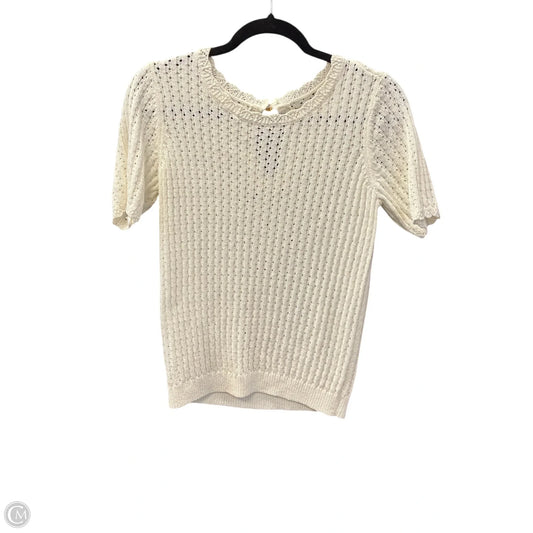 Top Short Sleeve By Loft In White, Size: S