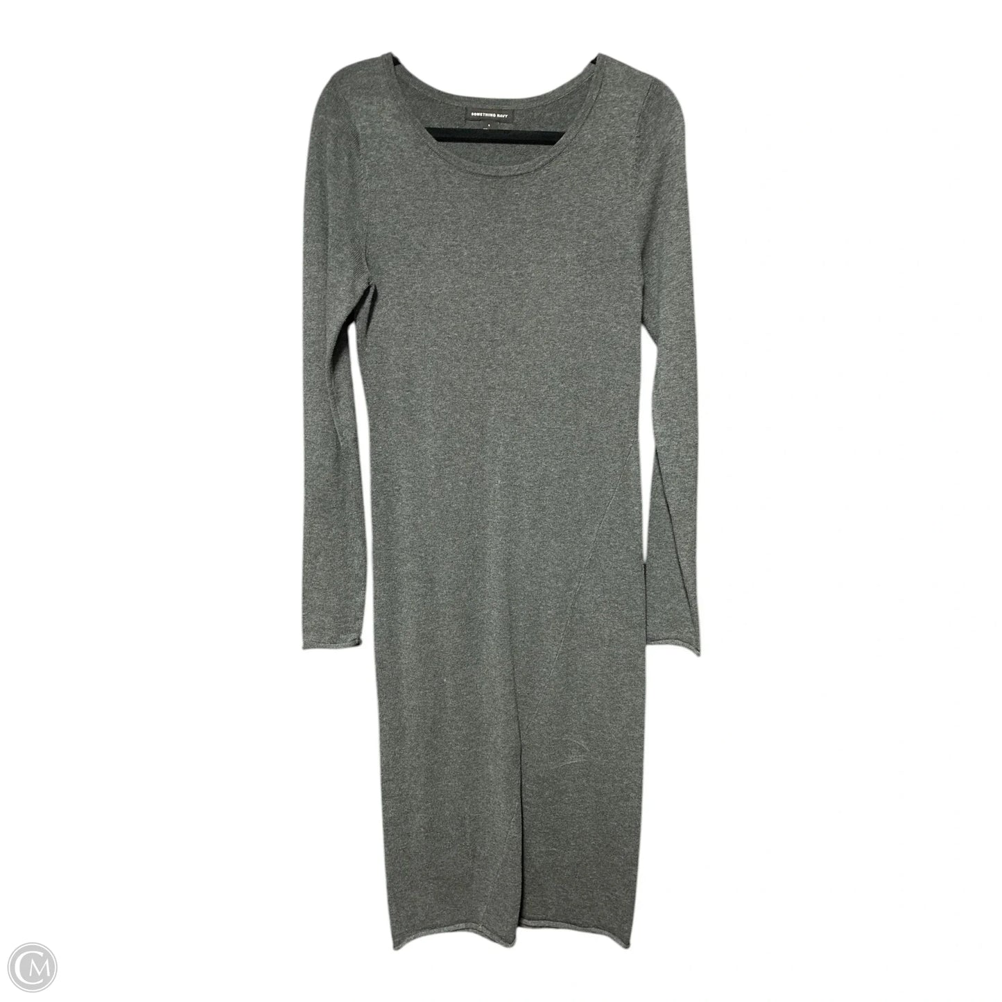 Dress Sweater By Something Navy In Grey, Size: Xs