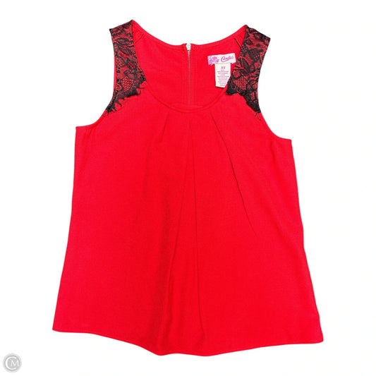 Top Sleeveless By Candies In Red, Size: Xs