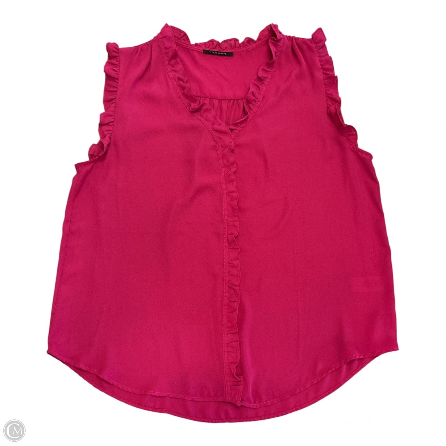Blouse Sleeveless By Tahari In Pink, Size: L
