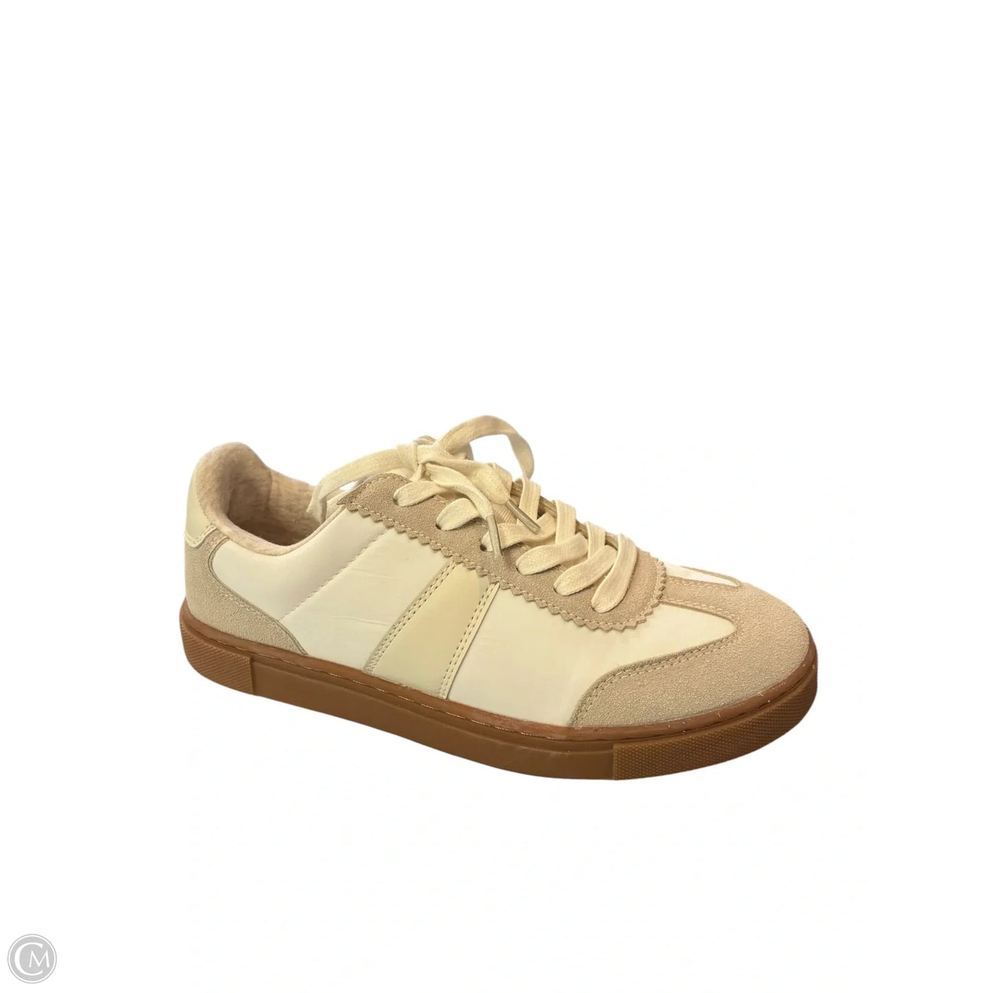 Shoes Sneakers By Cushionaire In Tan & White, Size: 8