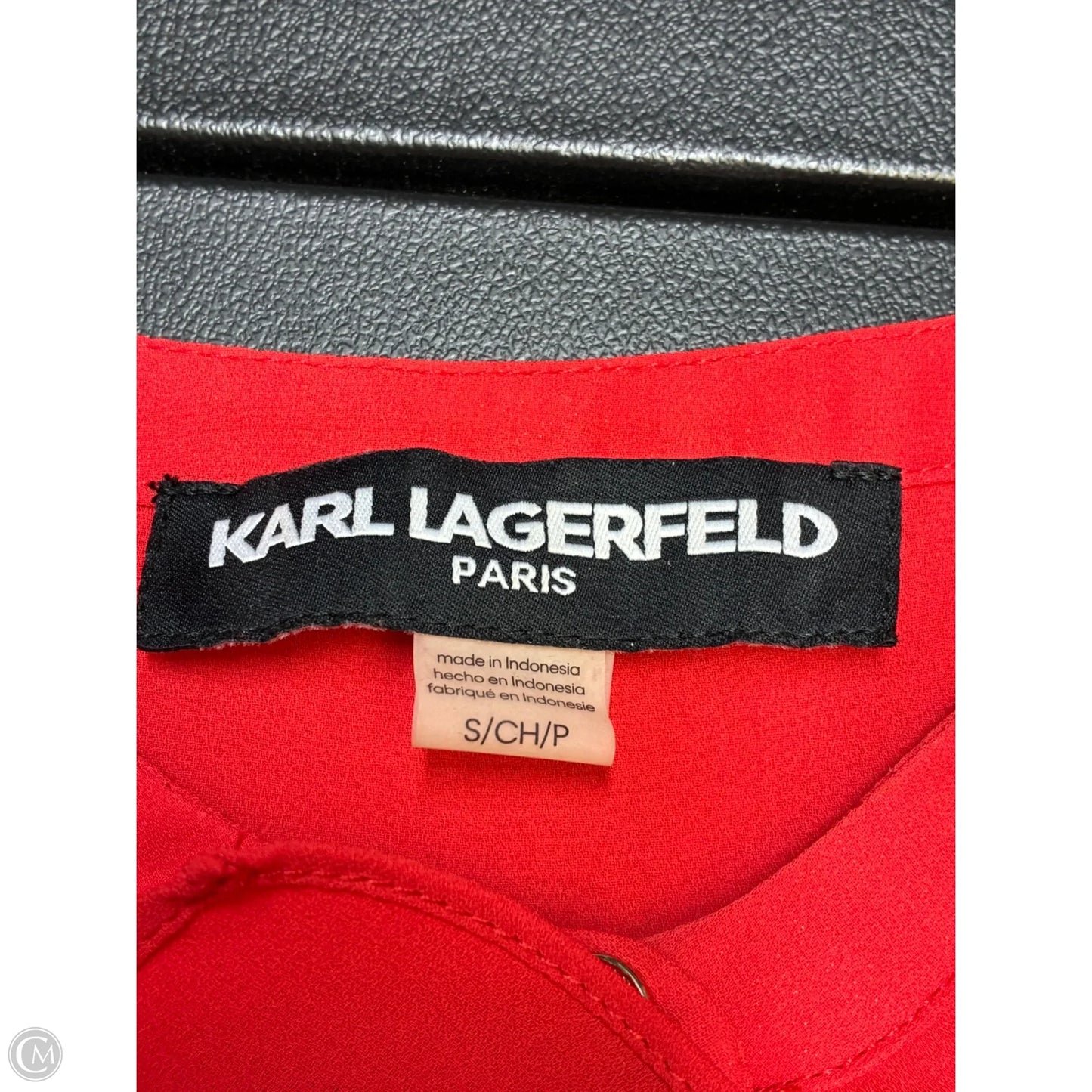Blouse Designer By Karl Lagerfeld In Red, Size: S