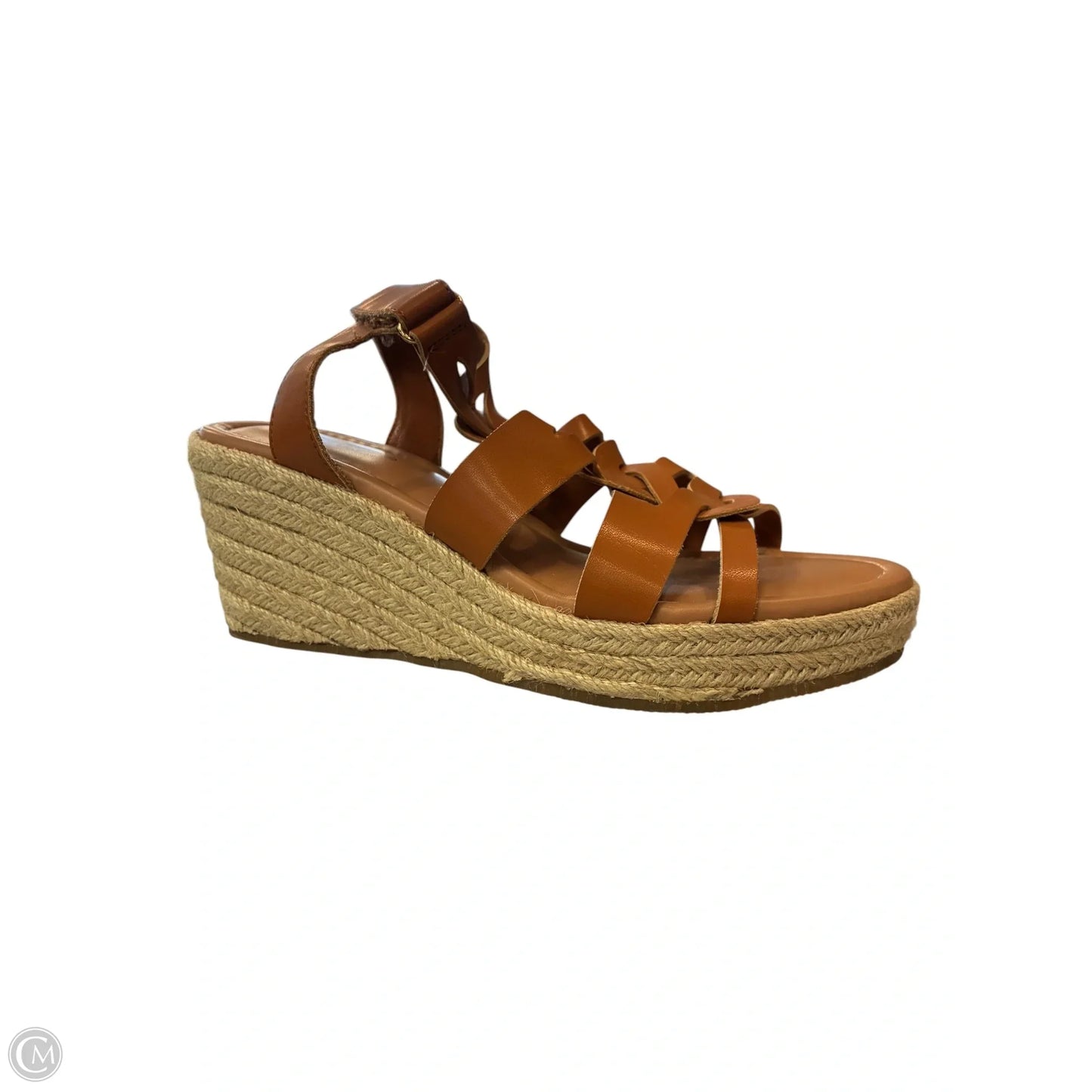 Sandals Heels Wedge By Cmf In Brown, Size: 7