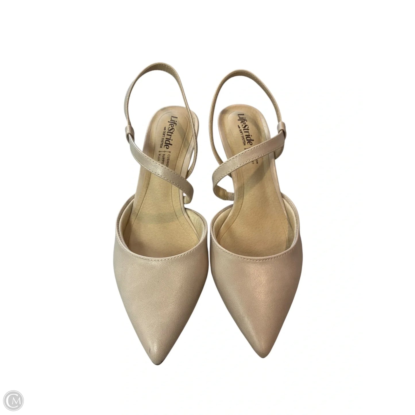 Shoes Heels Kitten By Cmf In Cream, Size: 5