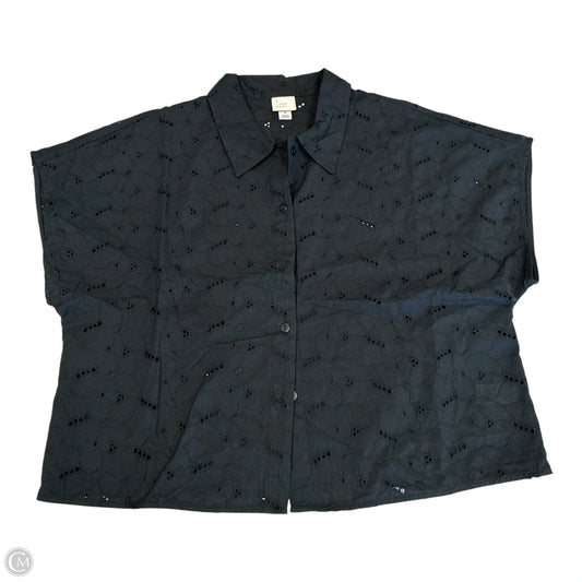 Top Short Sleeve By A New Day In Black, Size: M