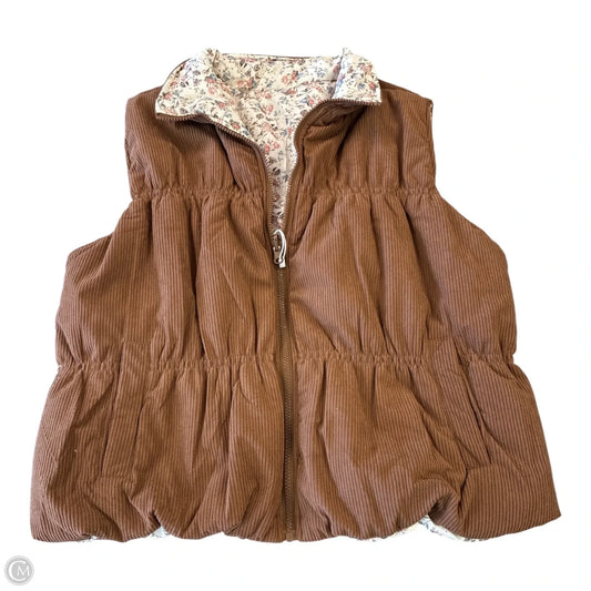 Vest Puffer & Quilted By Cmf In Brown, Size: 2x