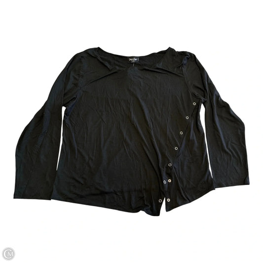 Top Long Sleeve By Jolie & Joy In Black, Size: 3x