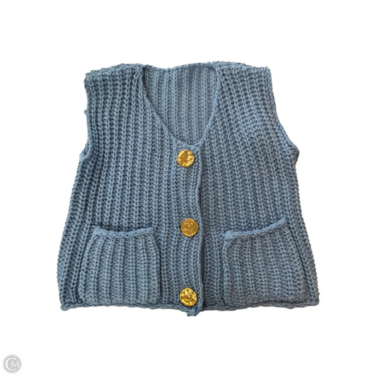 Vest Sweater By Cmf In Blue, Size: M