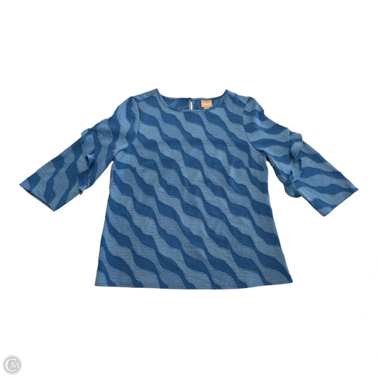 Top 3/4 Sleeve By Chicos In Blue, Size: S