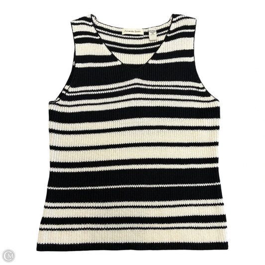 Top Sleeveless By Amanda Smith In Striped Pattern, Size: M