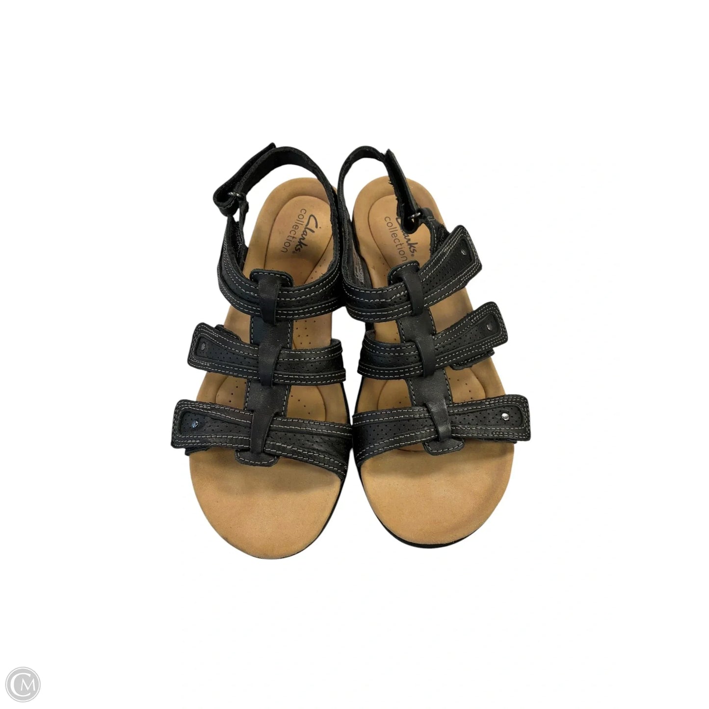 Sandals Flats By Clarks In Black, Size: 8.5