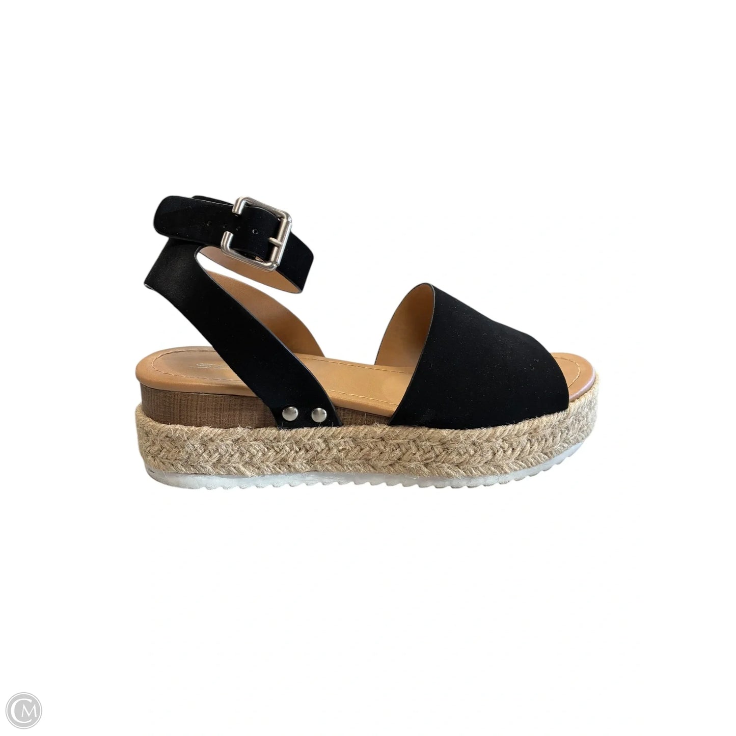 Sandals Heels Platform By Soda In Black, Size: 7.5