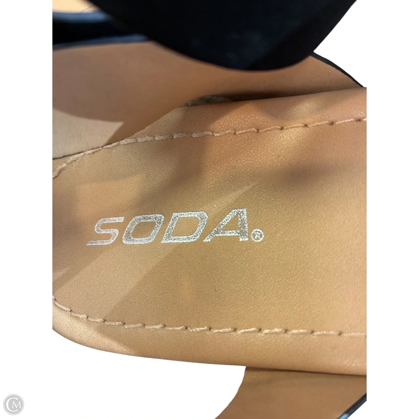 Sandals Heels Platform By Soda In Black, Size: 7.5