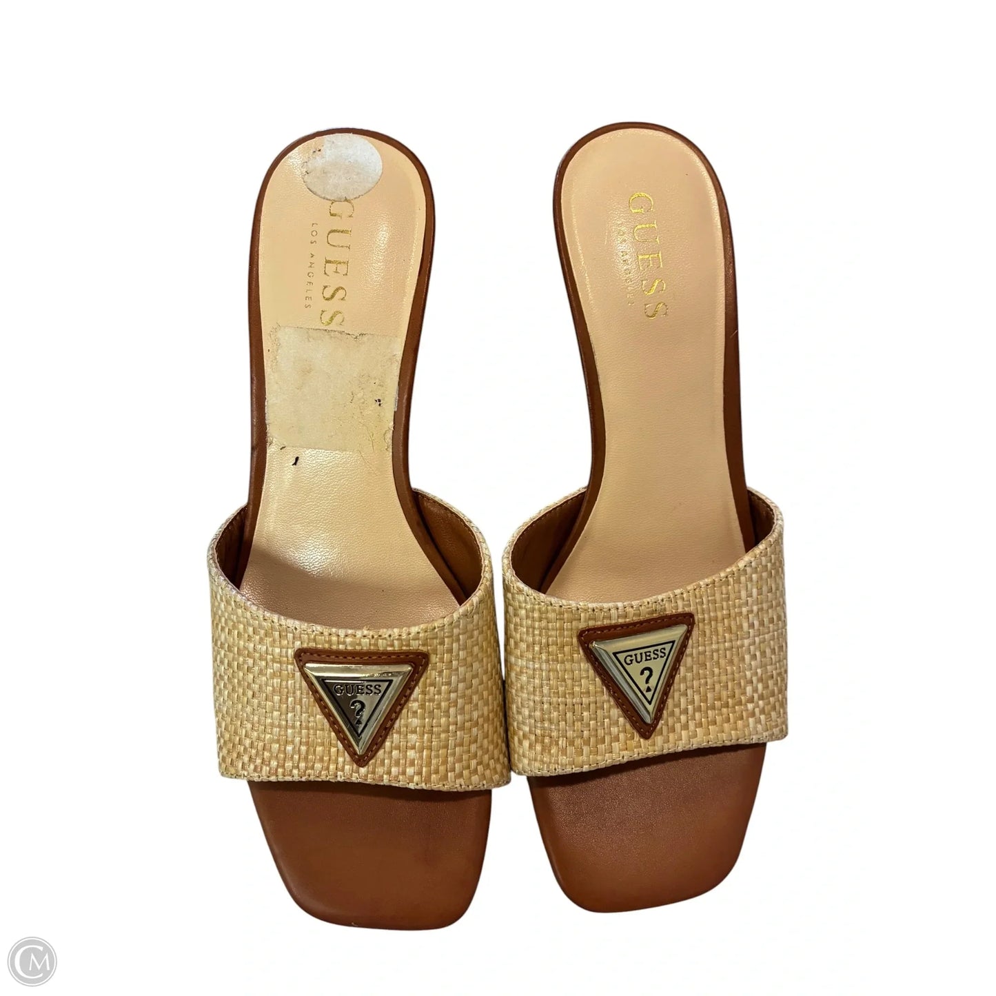 Shoes Heels Kitten By Guess In Brown & Tan, Size: 7