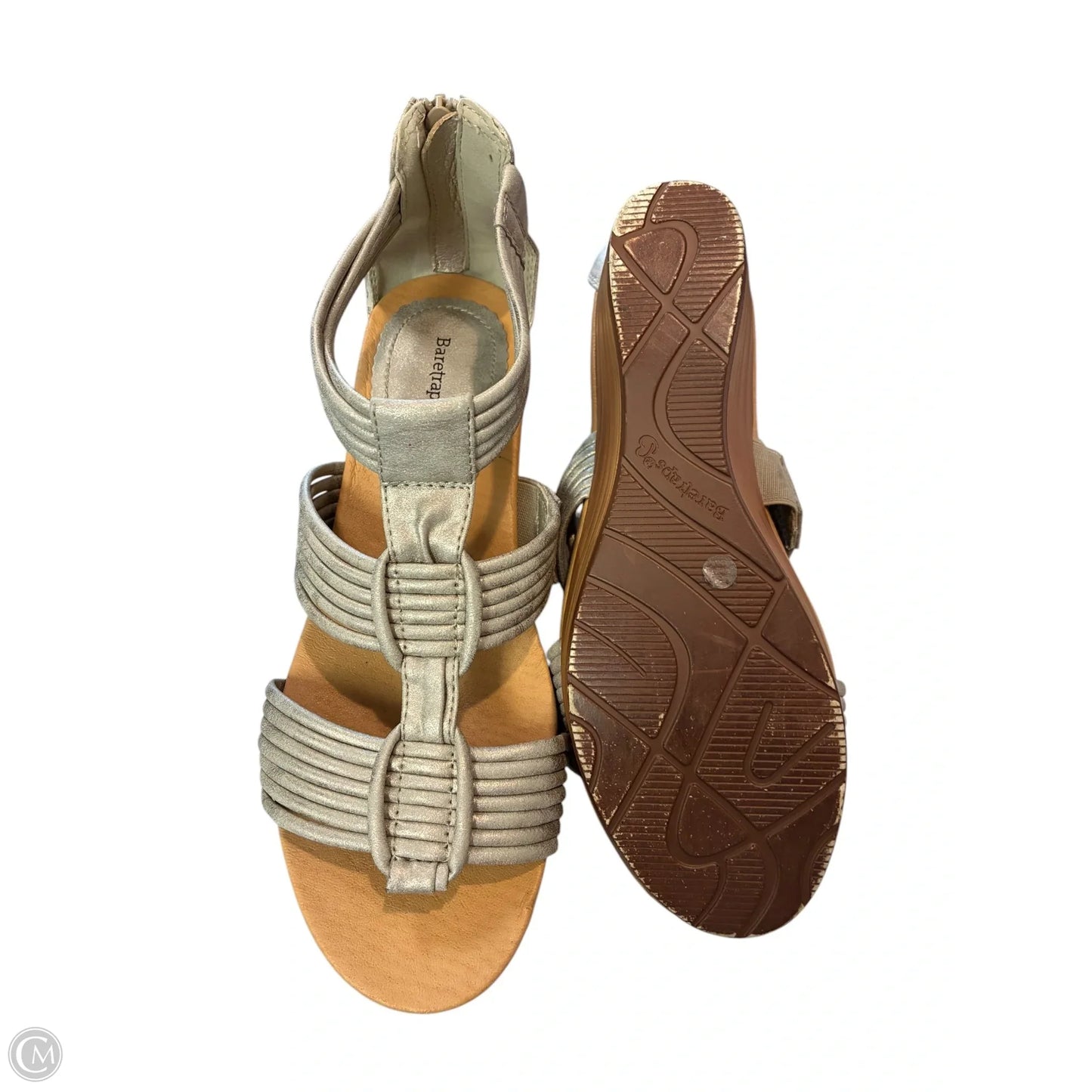 Sandals Heels Wedge By Bare Traps In Tan, Size: 7