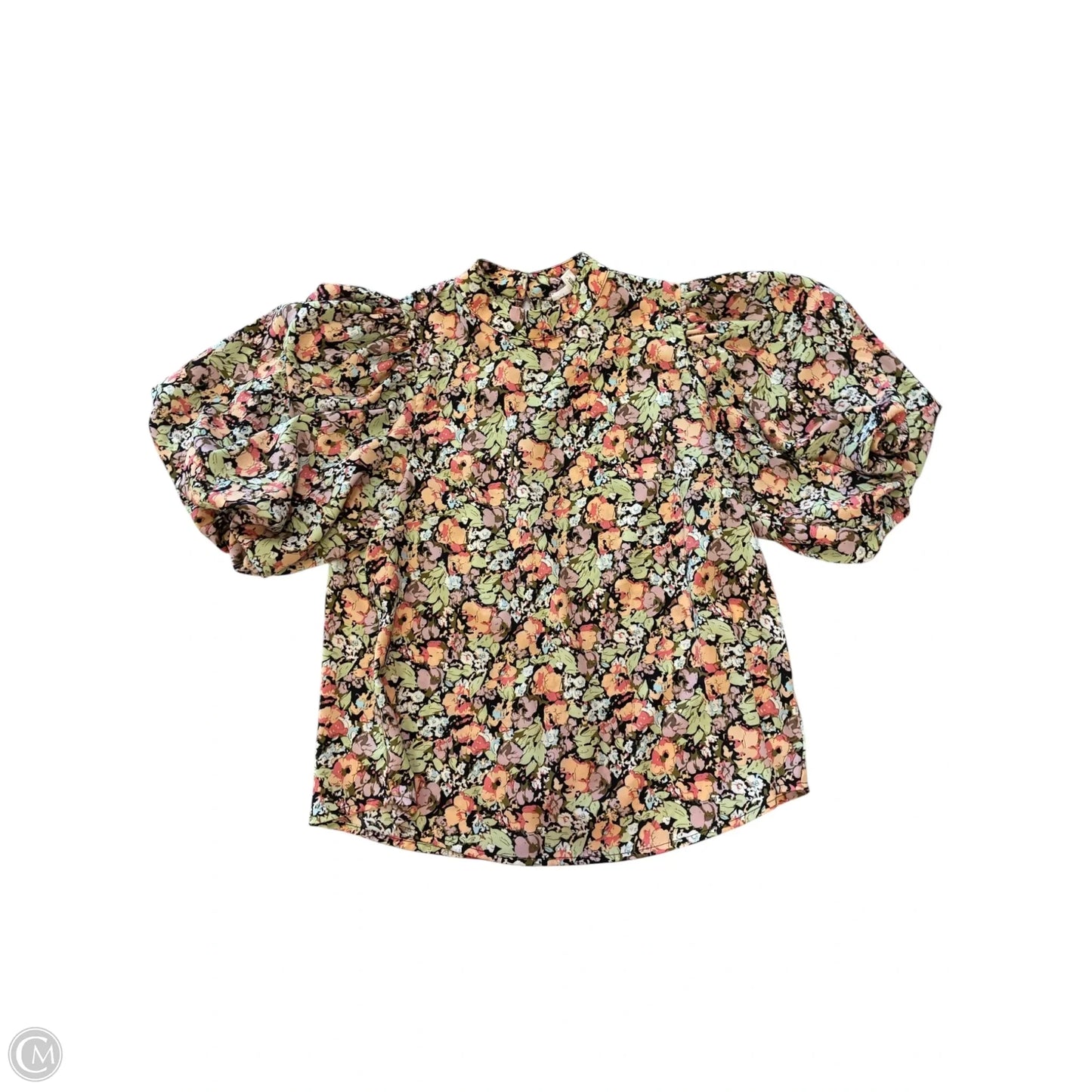 Blouse Short Sleeve By Thml In Floral Print, Size: Xs