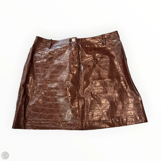 Skirt Mini & Short By Avec Les Filles In Brown, Size: L