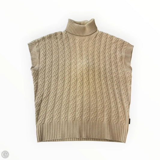 Sweater Short Sleeve By Calvin Klein In Brown, Size: L